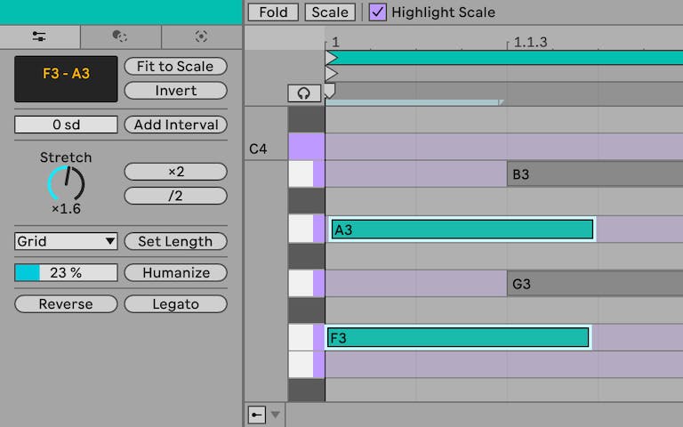 Some of the MIDI editing improvements in Live 12