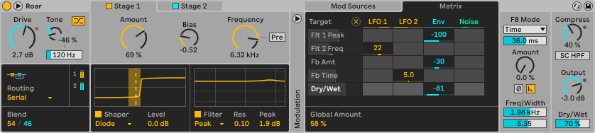 Take advantage of Roar’s modulation matrix
