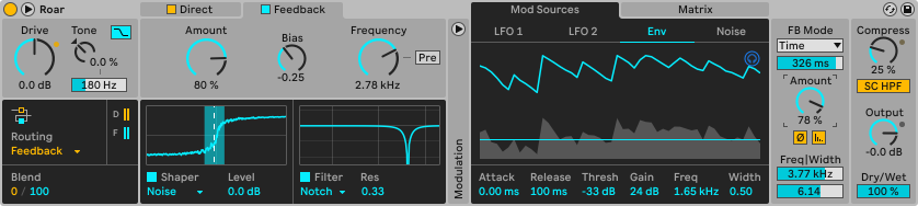 Modulate with Roar’s Envelope Follower